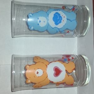 1983 Care Bear Pizza Hut Collectable glasses